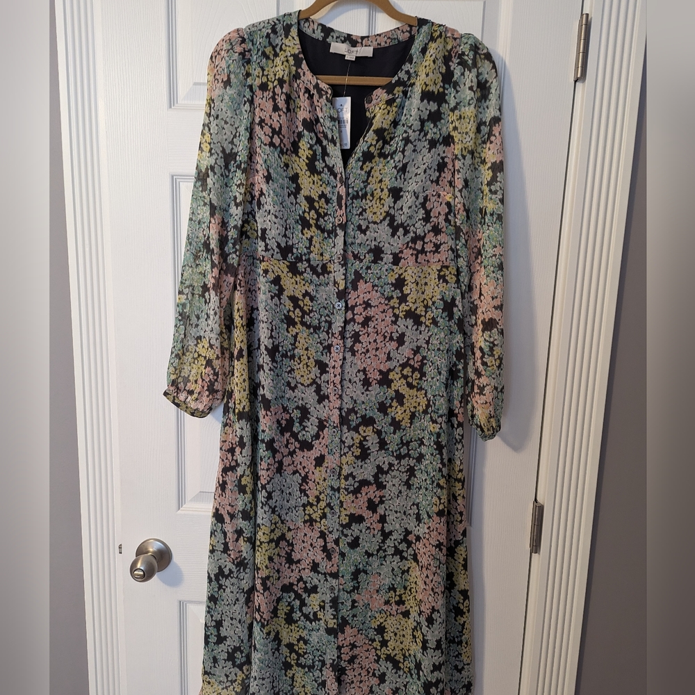 LOFT Midi Shirt Dress NWT